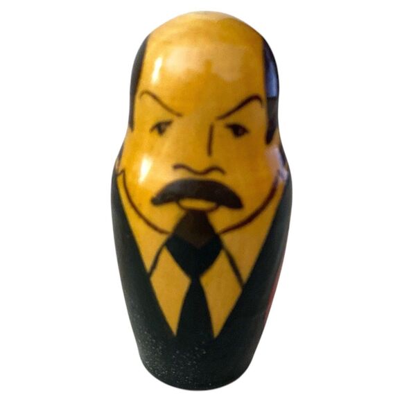 Russian Leaders Nesting Dolls USSR Set 5 Hand Painted Matryoshka Vintage - Picture 8 of 9